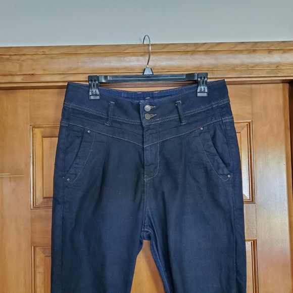 Zara Denim Rules by TRF Baggy Dark Blue Jeans High Rise - Picture 2 of 11